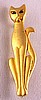 SJ49 A.J.C goldtone Siamese cat pin